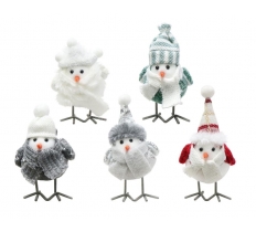 Wintery Bird 12cm ( Assorted Colours )