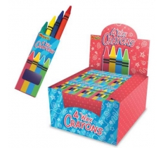 Wax Crayons 4pc 9cm X 100 Pack ( 11P Each )