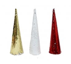 Reversible Sequins Cone Tree 40cm