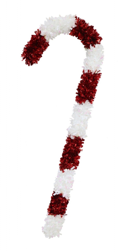 Giant Tinsel Candy Cane 90cm - Click Image to Close