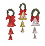 Shiny Bells 3 Pack & Bow Tinsel Hanger