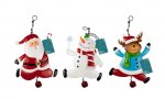 Christmas Hanging Metal Character With Bell 29cm