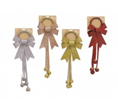 Door Bow Glitter Hanger With 4 Nutbells