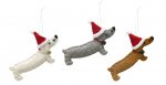 Christmas Hanging Felt Dachshund 15cm x 10cm
