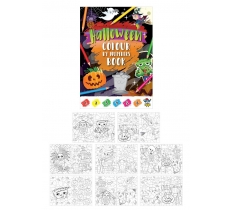BOOK FUN COLOUR BY NUMBERS HALLOWEEN x 48PCS