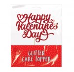 VALENTINE'S DAY GLITTER CAKE TOPPER