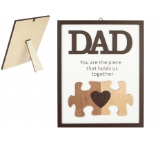 Best Dad Ever Missing Piece Jigsaw In Frame 20cm X 25cm