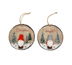 Christmas Gonk Hanging Plaque 10cm