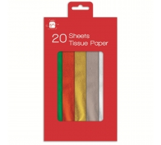 Christmas 20 Sheets Tissue Paper 5 Colour