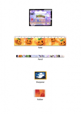 STATIONERY SET 4 PC HALLOWEEN