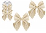 Shiny Fabric Bow 12cm X 13cm Gold 2PC