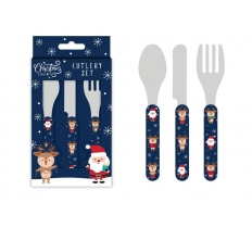 Christmas Santa & Friends Kids Cutlery Set