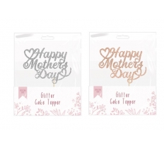 MOTHER'S DAY GLITTER CAKE TOPPER 21.5CM