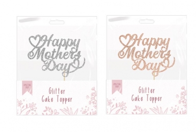 MOTHER'S DAY GLITTER CAKE TOPPER 21.5CM