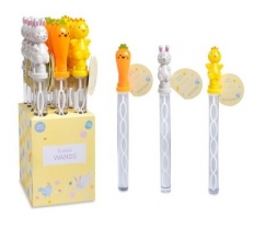 Easter Bubble Wands 3 Astd Bunny Chick Carrot