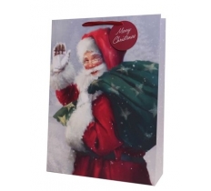 Christmas Gift Bag Traditional Santa'S Ex Large ( 32 X 44 X 11cm