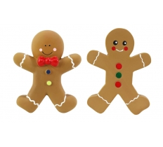 Gingerbread Man Pet Toy Squeaky 14cm ( Assorted Design )
