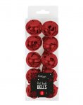 Red Christmas Jingle Bells - 10 Pack
