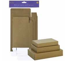 Gold 3 Pack Flat Pack Box