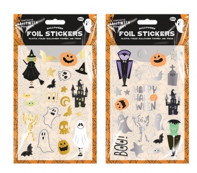 HALLOWEEN FOIL FINISH STICKERS