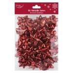Christmas Red Metallic Bows 16pk