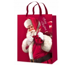 Gift Bag Christmas Traditional Santas Medium ( 18 X 23 X 10cm)