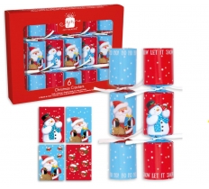 Christmas Crackers 6" X 6 Santa & Friend