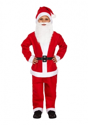 Childrens Santa Claus Costume ( Large / 10 - 12 Years )