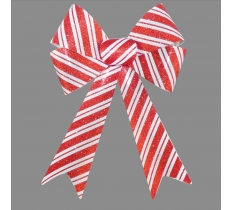 Candy Cane Bow 22X32cm