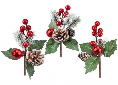 Christmas 16cm Cone Picks ( Assorted Designs )