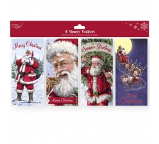 Christmas Traditional Money Wallet Polybag Pack Of 4
