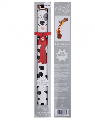 Christmas Pet Dog Silver 14" Cracker