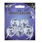 12" Bat Confetti Balloons 5pk