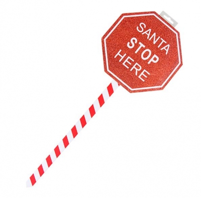 Santa Stop Here Sign