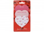 Valentine's Day Heart Shaped Sticky Notes Pack Of 3