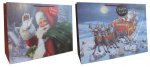 Gift Bag Christmas Trad Santas Landscape Jumbo (40.5 X 55.8 X 20