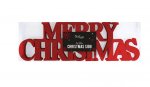 Red Merry Christmas Glitter Sign