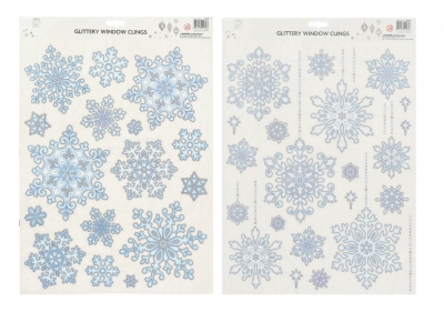 Glitter Snowflake Window Cling