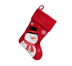 Deluxe Plush Red Snowman Stocking 40cm X 25cm