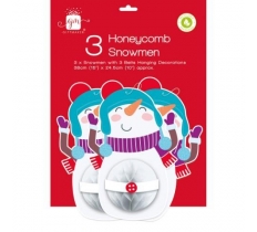 Christmas Honeycomb Snowman 3 Pack