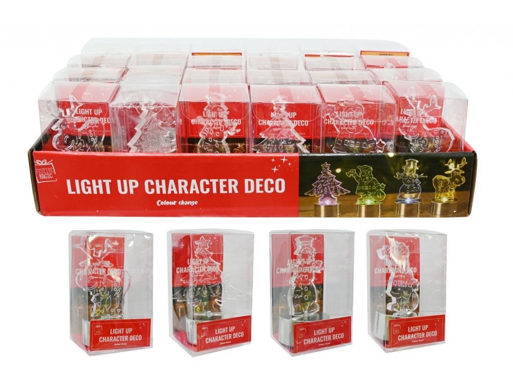 Character Acrylic LED Colour Change Ornaments - Click Image to Close