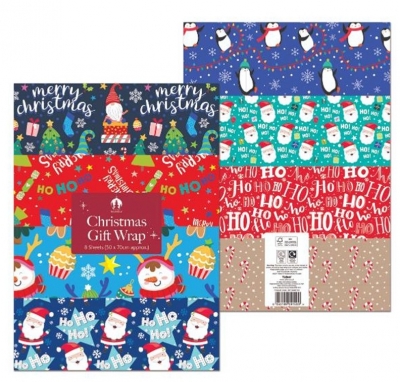 Christmas Wrap XMAS 8 Sheet Pack