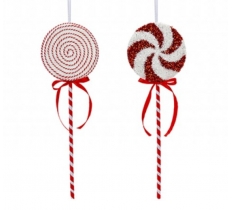 Candy Cane Lollipop Christmas Decoration ( Assorted Design )