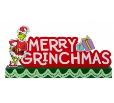 Grinch Merry Grinchmas Sign 30cm X 4cm X 15cm