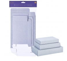 Silver 3 Pack Flat Pack Box