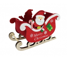Christmas Santa Sleigh Felt Bucket Small