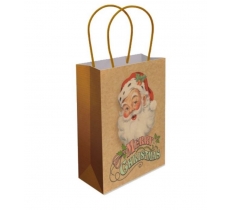 Traditional Santa Paper Bag With Handles Medium