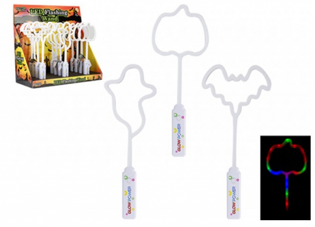Led Flashing Halloween Wands - Click Image to Close