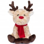 Curly Reindeer Plush 25cm With Scarf