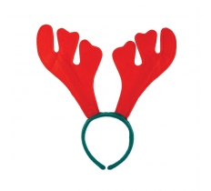 Christmas Felt Antler Headband Red & Green